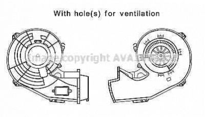 AVA QUALITY COOLING ol8643 -  Электродвигатель, вентиляция салона